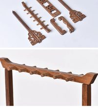 Load image into Gallery viewer, Bamboo Calligraphy Brush Holder With 12 HooksBamboo Brush Hanger Drawing Brush Holder,