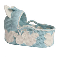 Load image into Gallery viewer, Unisex Baby Moses Basket with Cotton Rope Diaper Changing Carry Bag Crochet Basket Storage Basket
