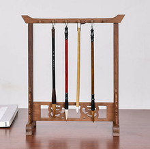 Load image into Gallery viewer, Bamboo Calligraphy Brush Holder With 12 HooksBamboo Brush Hanger Drawing Brush Holder,
