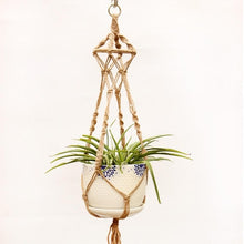 將圖片載入圖庫檢視器 Plant Hanger Basket  Handmade Rope Pots Holder Fine Hemp Rope Net Flower Pot Plant Lanyard
