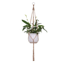 將圖片載入圖庫檢視器 Plant Hanger Basket  Handmade Rope Pots Holder Fine Hemp Rope Net Flower Pot Plant Lanyard
