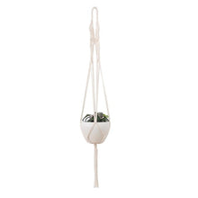 將圖片載入圖庫檢視器 Plant Hanger Basket  Handmade Rope Pots Holder Fine Hemp Rope Net Flower Pot Plant Lanyard
